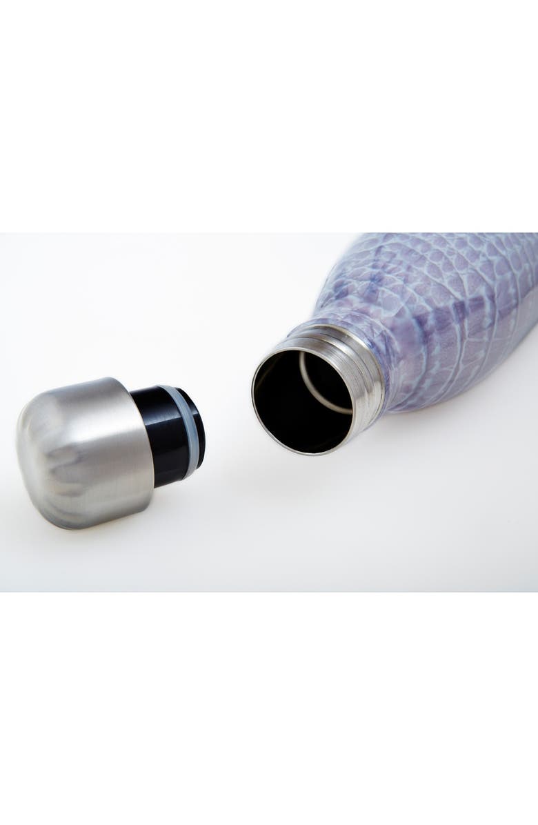 S'well 'Blanc Crocodile' Stainless Steel Water Bottle, Alternate, color, 