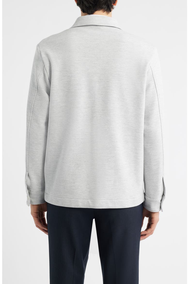 Carper Knit Shirt Jacket, Alternate, color, SILVER