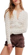Free People Pretty in Cotton Pointelle Cardigan