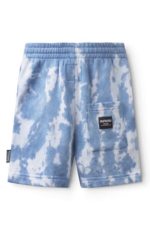 Nununu Kids' Tie Dye Cotton Sweat Shorts In Purple