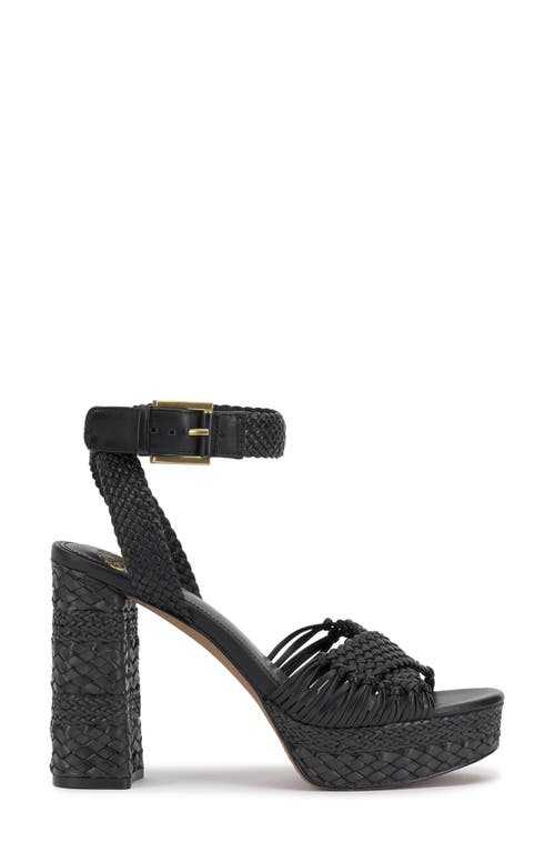 Vince Camuto Pessa Ankle Strap Platform Sandal In Black