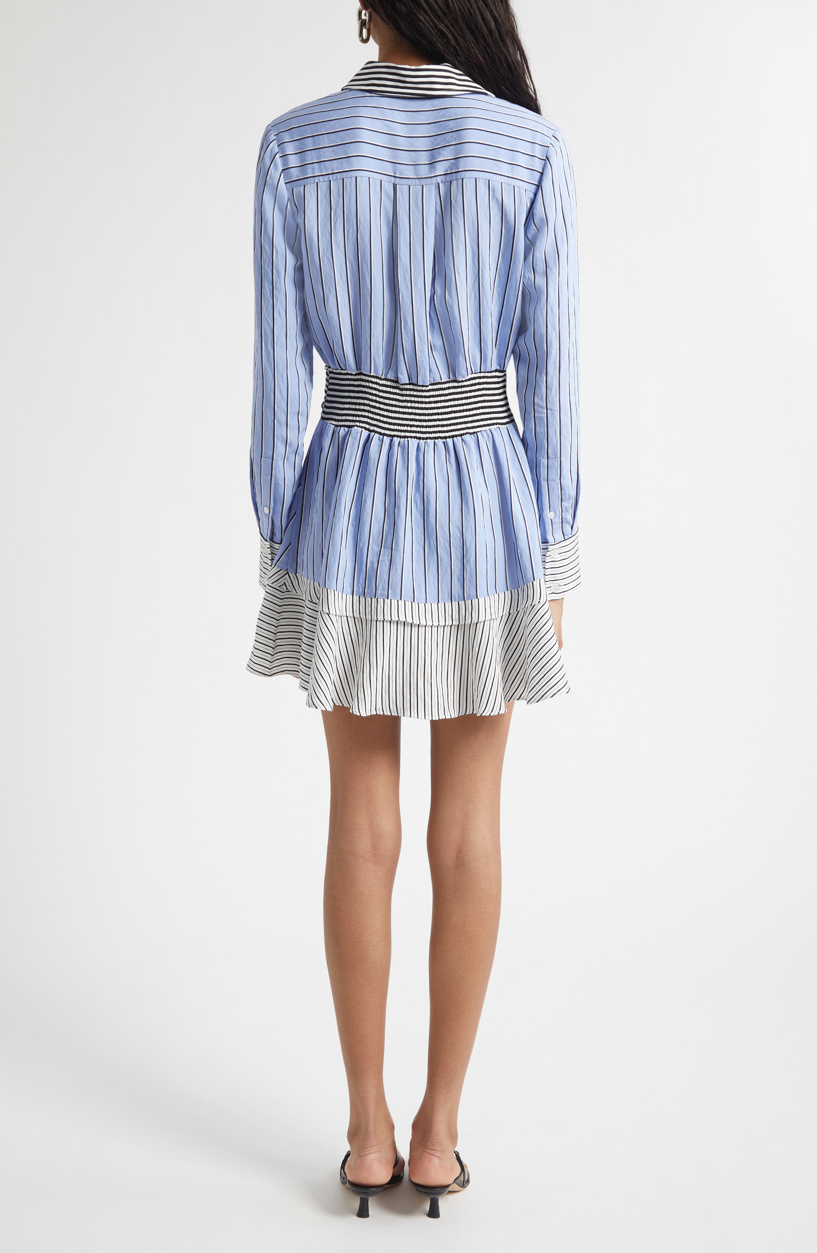 Solana Long Sleeve Stripe Minidress - image 2