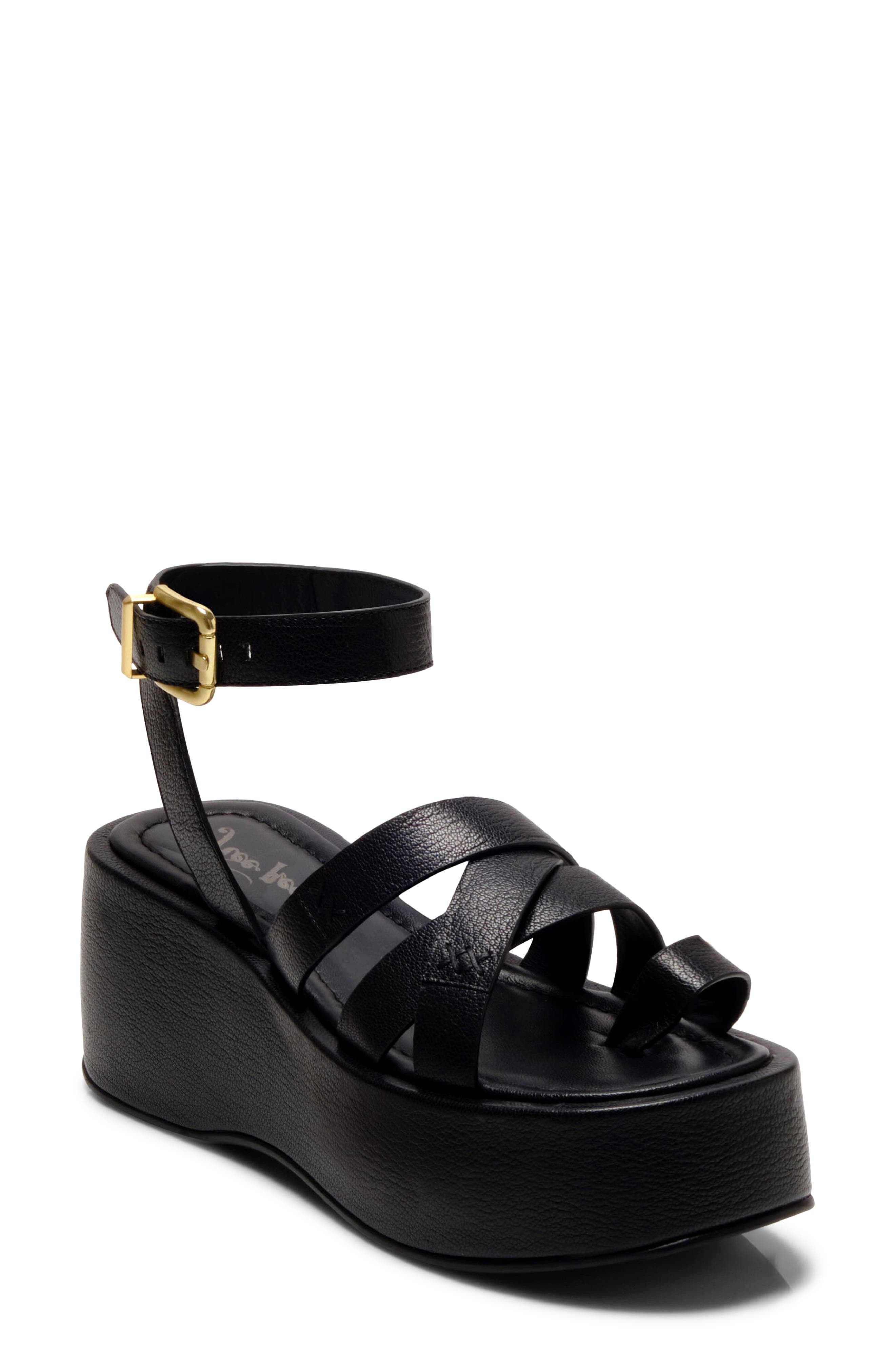 Free People Hazel Platform Sandal, Main, color, Black