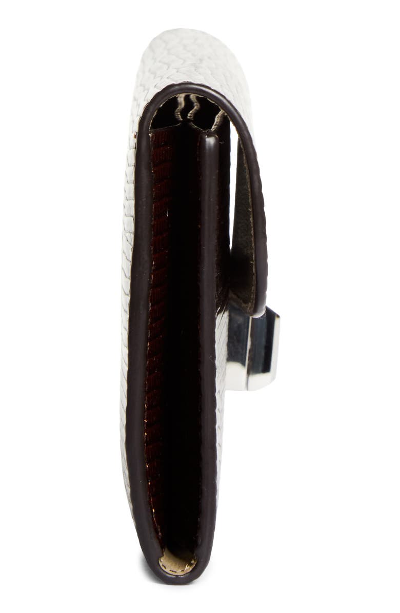 TOTEME T-Lock Lizard Embossed Wallet, Alternate, color, Brown
