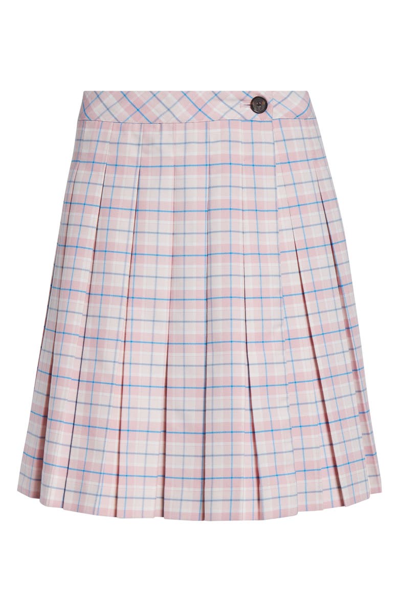Sandy Liang Astra Plaid Pleated Skort, Alternate, color, Pink Multi