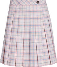 Sandy Liang Astra Plaid Pleated Skort