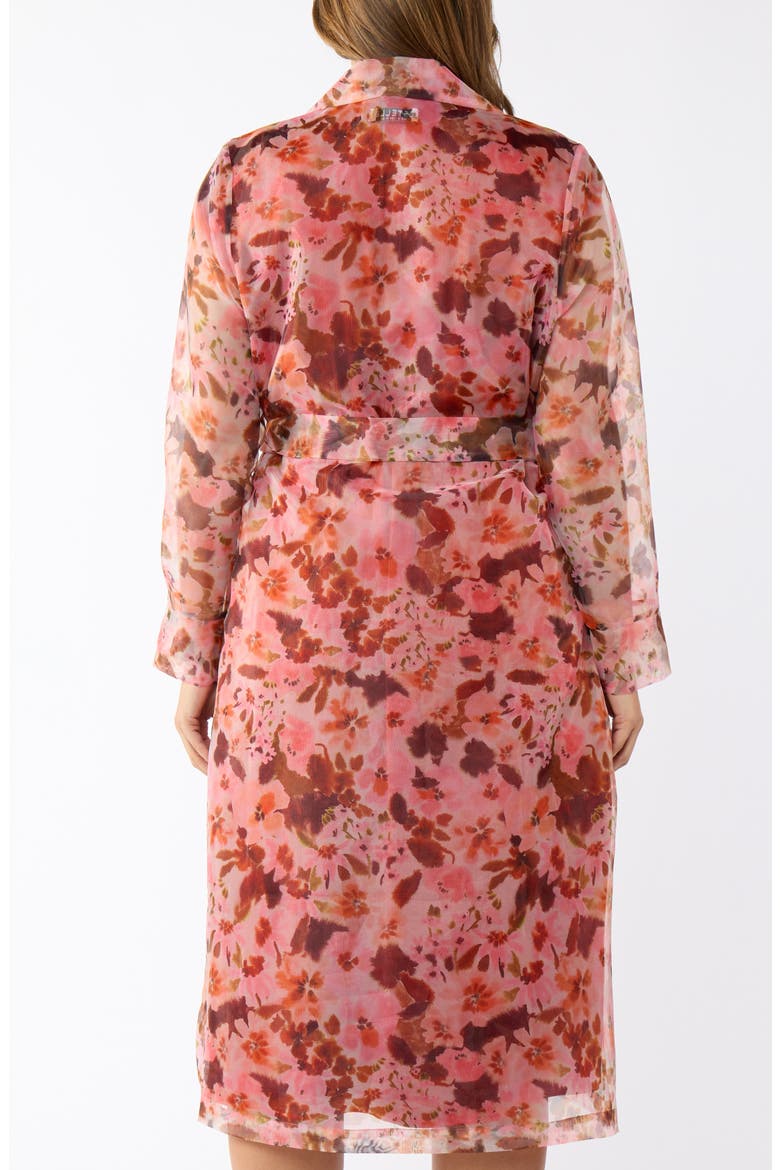 Atreides Floral Print Chiffon Trench Coat, Alternate, color, PRINT