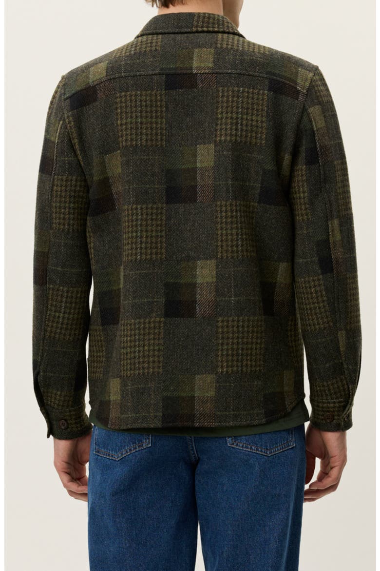 Kody Patchwork Wool Overshirt, Alternate, color, DUFFEL BAG