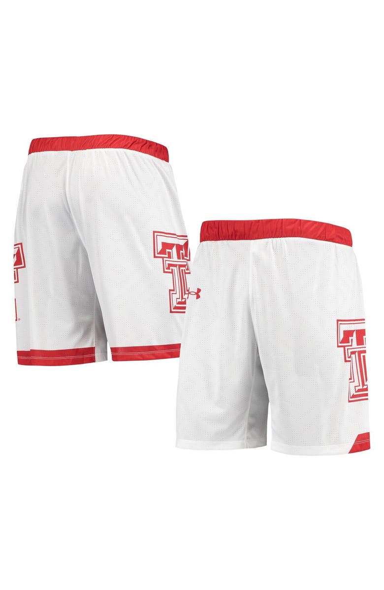 Under Armour Men's Under Armour White Texas Tech Red Raiders Alternate Replica Basketball Shorts, Main, color, White