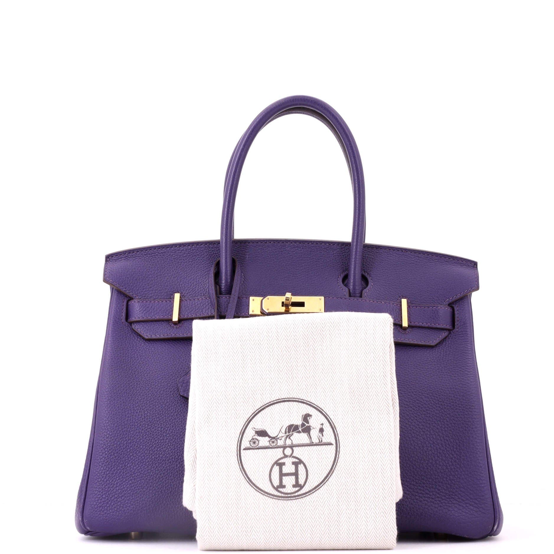 Birkin Handbag Purple Togo with Gold Hardware 30, Alternate, color, Red