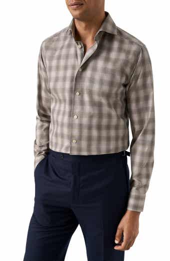 Slim Fit Bold Check Twill Button-Up Shirt