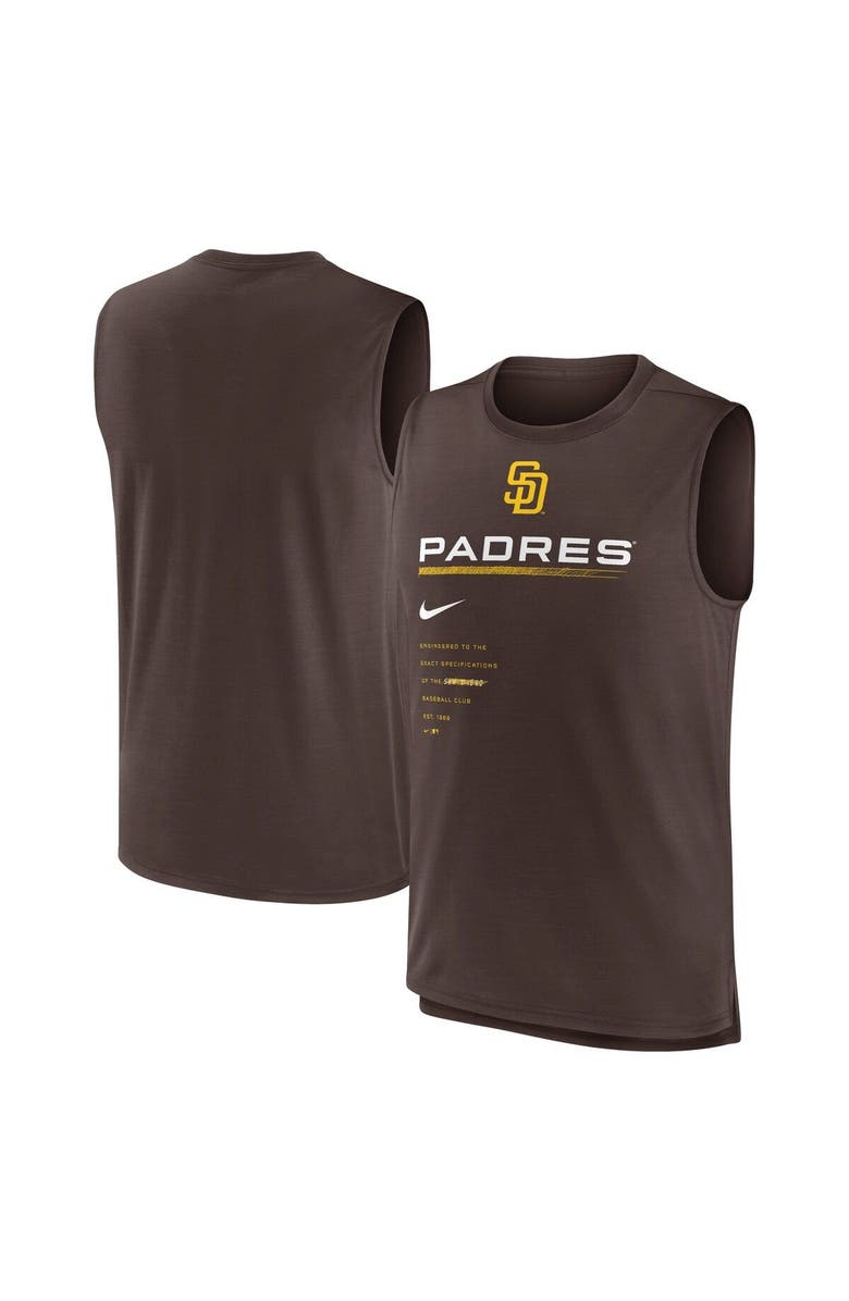 Nike Men's Nike Charcoal San Diego Padres Exceed Performance Tank Top, Main, color,