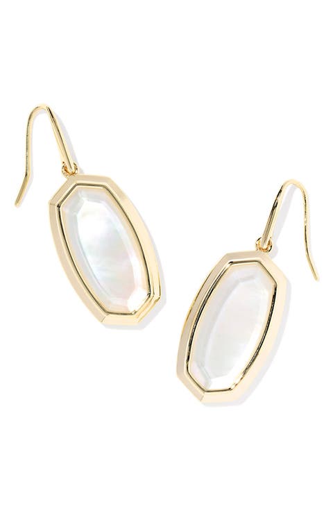 Dani Bezel Drop Earrings