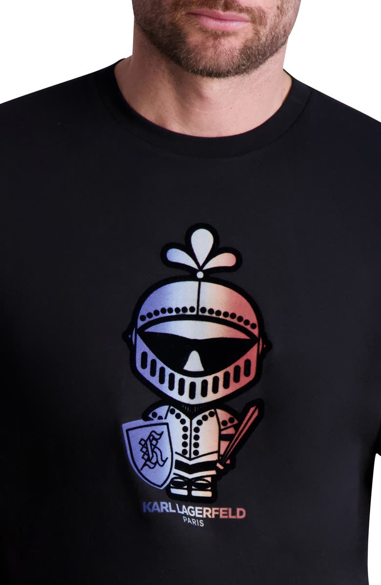 KARL LAGERFELD PARIS Armor Karl Degrade Graphic T-Shirt, Alternate, color,