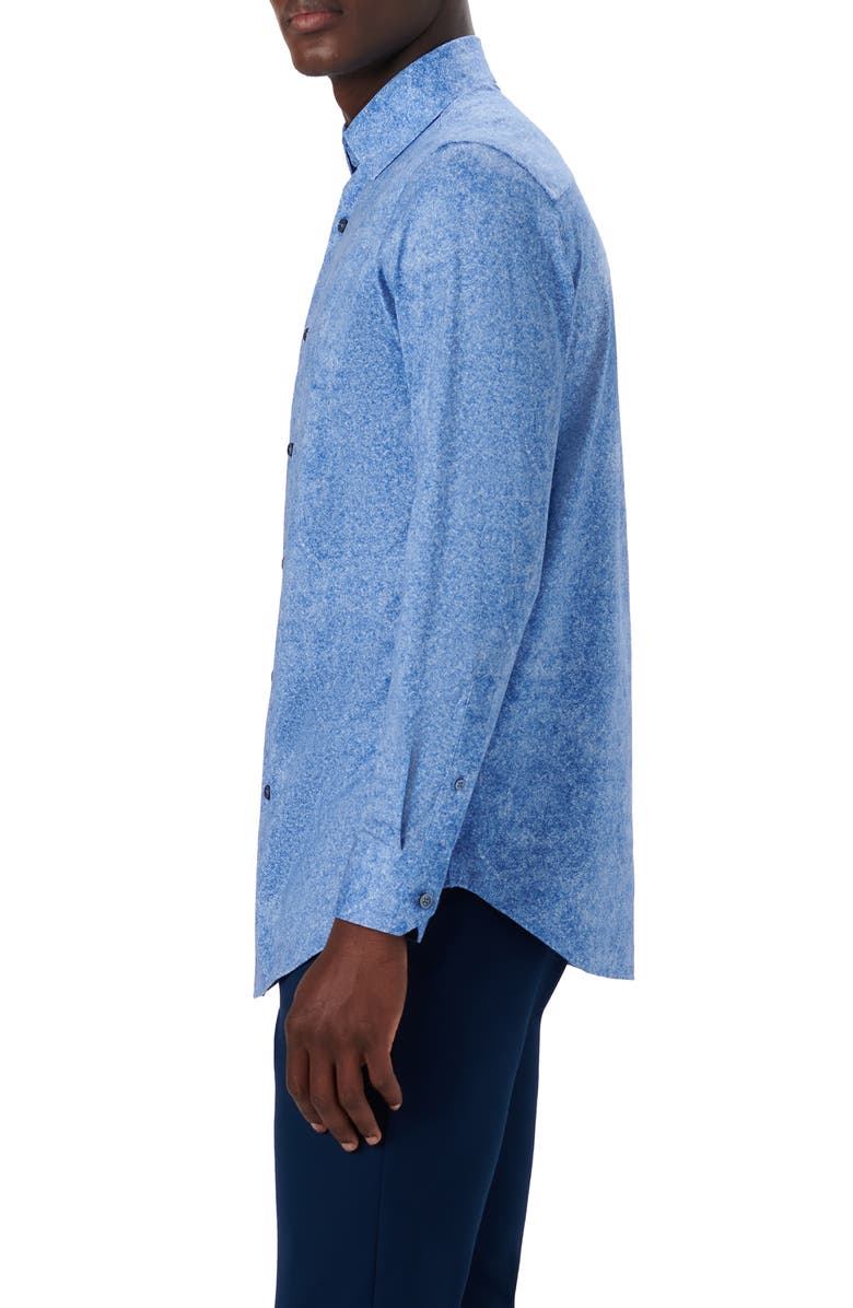 Bugatchi OoohCotton<sup>®</sup> Button-Up Shirt, Alternate, color, Cobalt