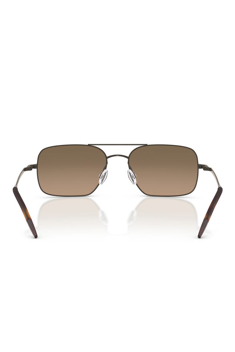 55mm Victory II Polarized Rectangular Sunglasses, Alternate, color, PEWTER / SANDSTONE