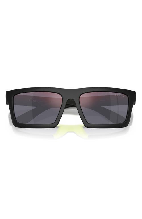 Prada Linea Rossa 55mm Rectangular Sunglasses