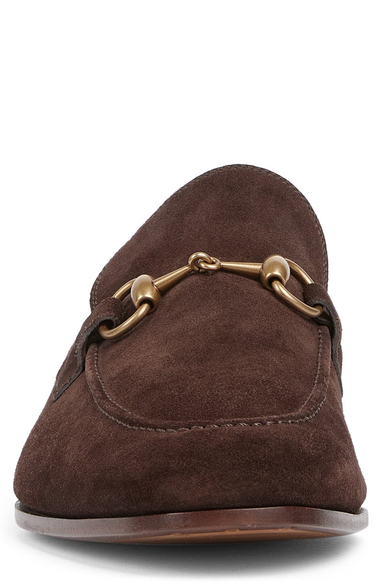 Gucci Jordaan Horsebit Suede Loafer, Alternate, color, Cocoa