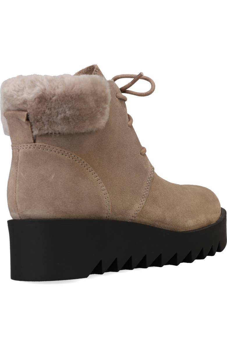 Eileen Fisher Kenille Genuine Shearling Trim Wedge Bootie, Alternate, color, Marble