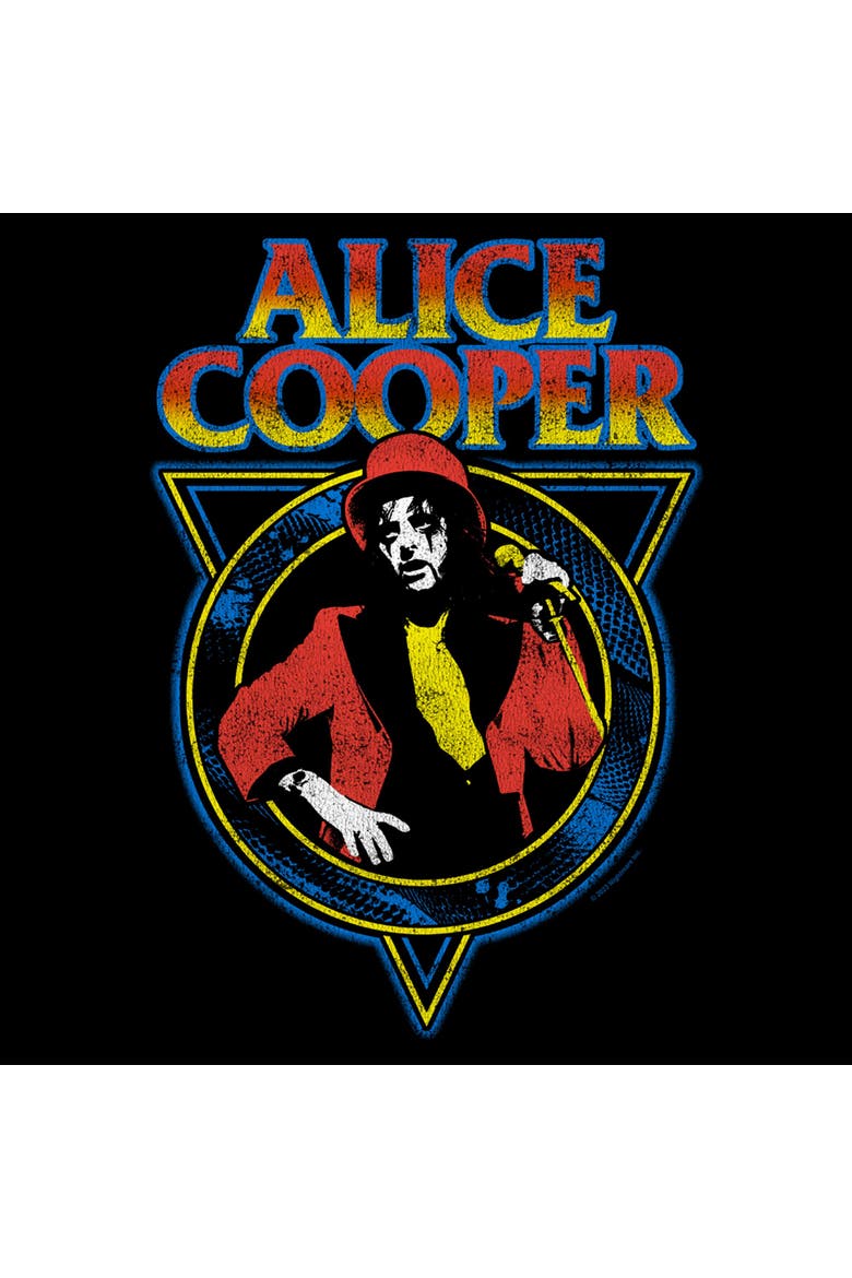 Men's Alice Cooper Retro Snakeskin Logo  Graphic T-Shirt, Alternate, color, Black