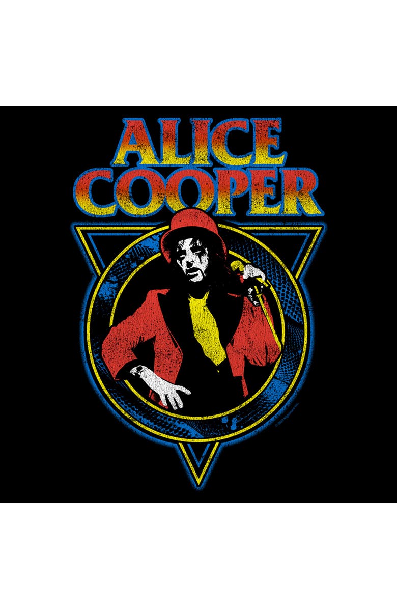 Alice Cooper Men's Alice Cooper Retro Snakeskin Logo Graphic T-Shirt, Alternate, color, Black
