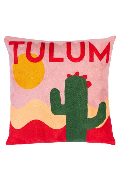Tulum - Needlepoint Travel Inspired Pillow