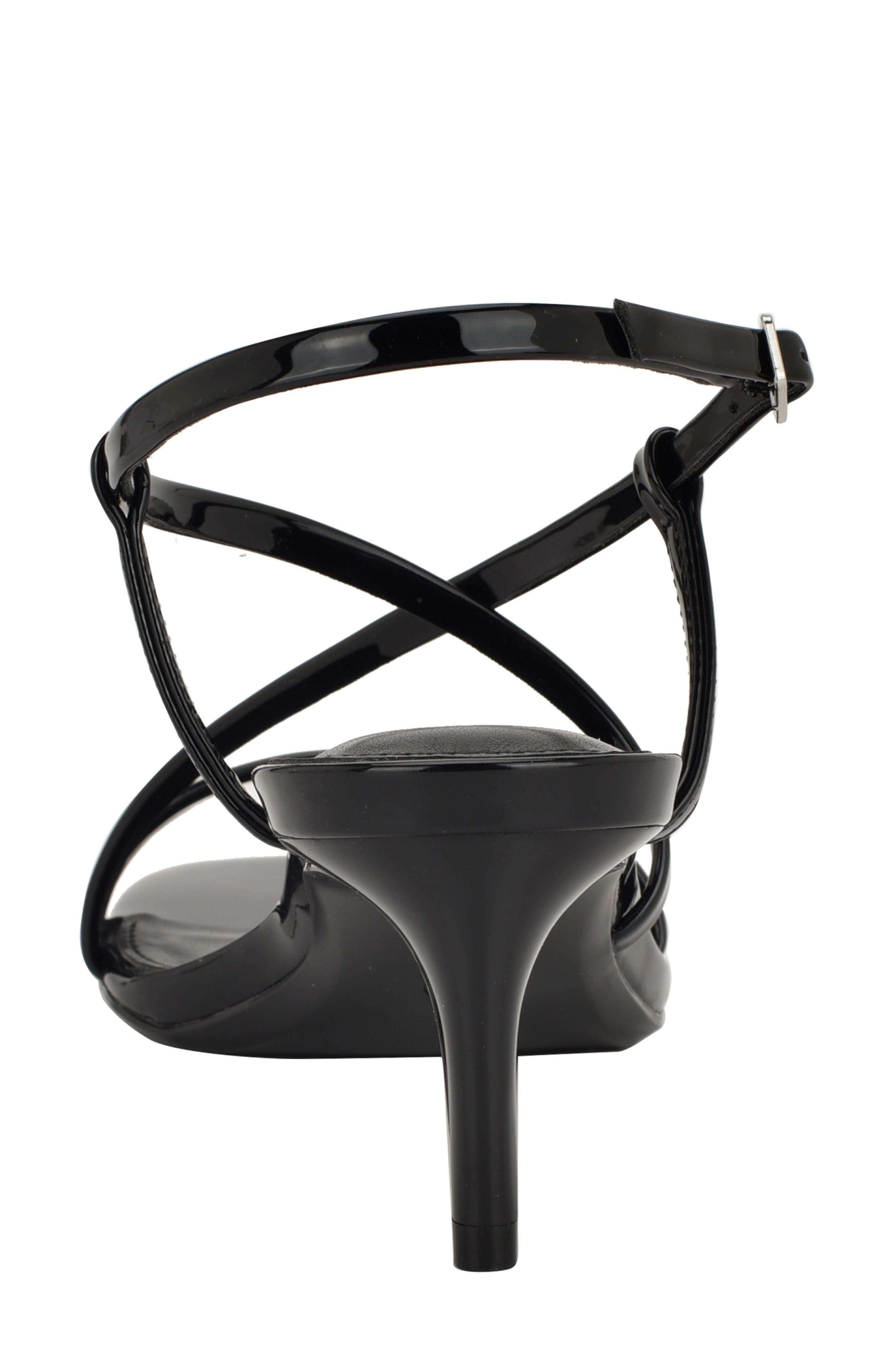 Calvin Klein Ishaya Ankle Strap Sandal, Alternate, color, Black Patent