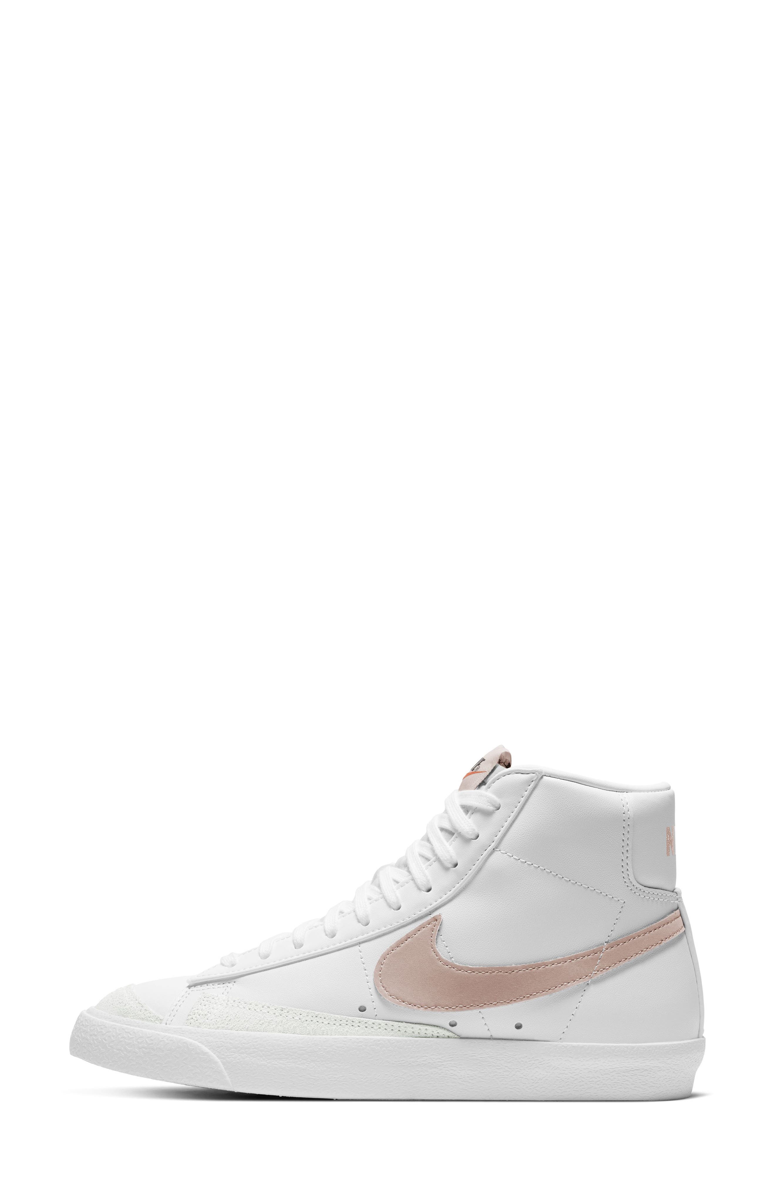 Blazer Mid '77 Sneaker, Alternate, color, 118 WHITE/PINKOX