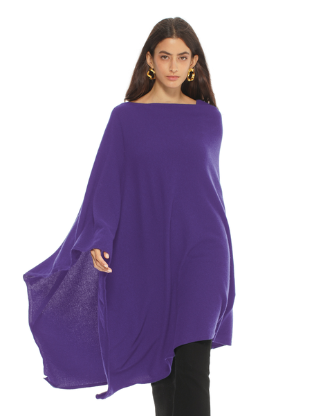 Pure Cashmere Long Poncho