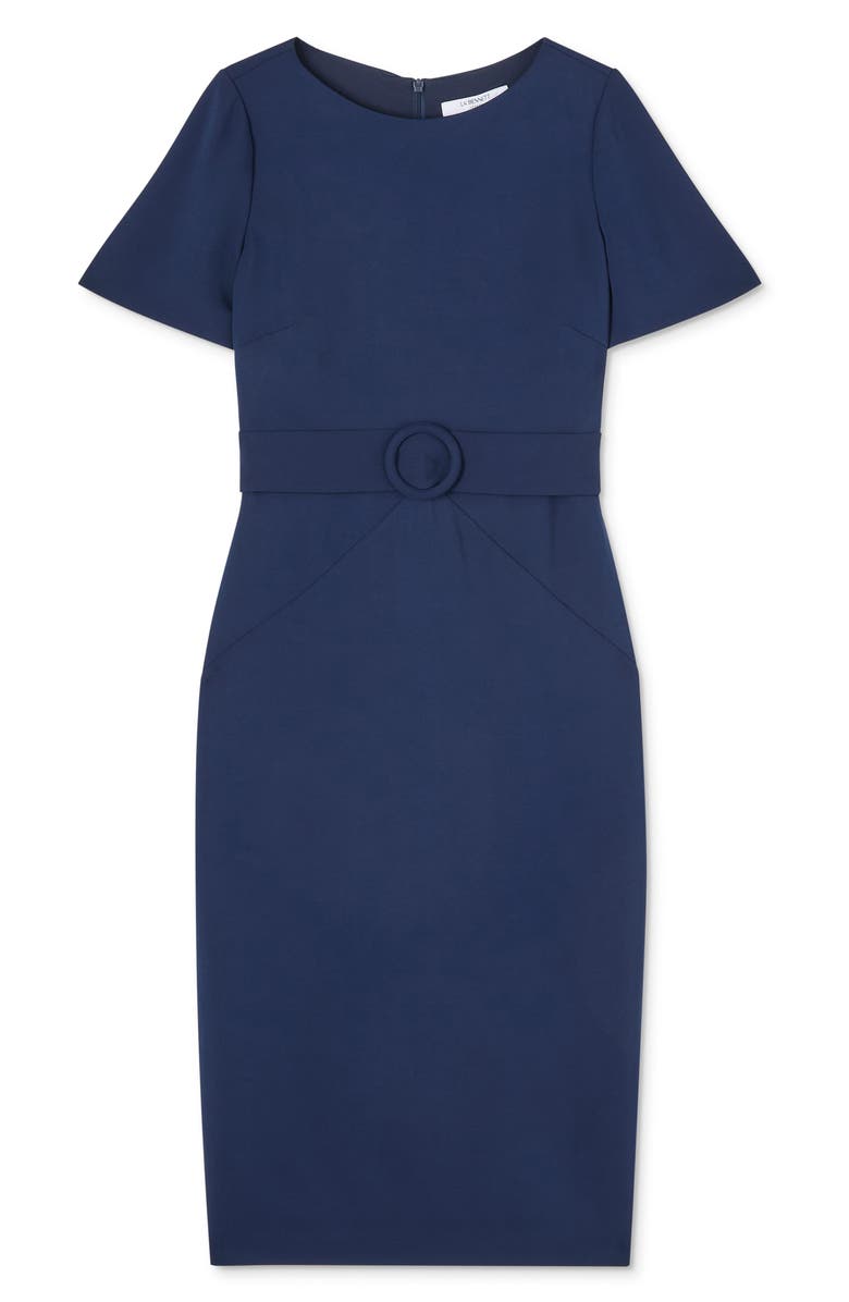 LK Bennett Klaudia Belted Midi Dress, Alternate, color, 