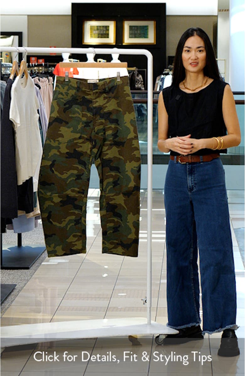 Shon Camo Barrel Leg Pants, sales video thumbnail