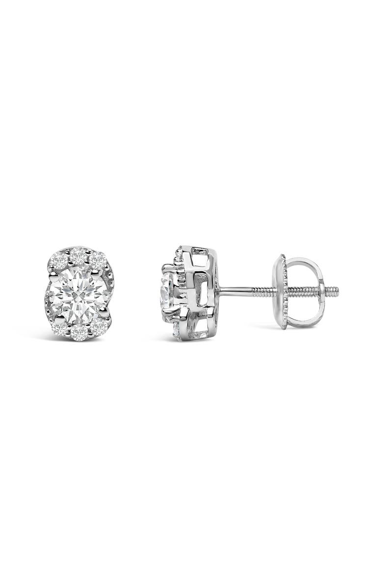 Haus of Brilliance Sterling Silver 5/8 Cttw Lab Grown Diamond Oval Cluster Stud Earrings, Alternate, color, Silver