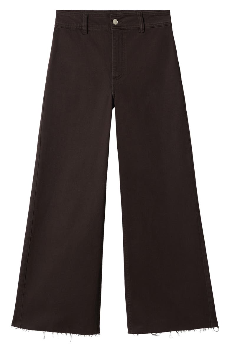 MANGO High Waist Culotte Wide Leg Jeans, Alternate, color,