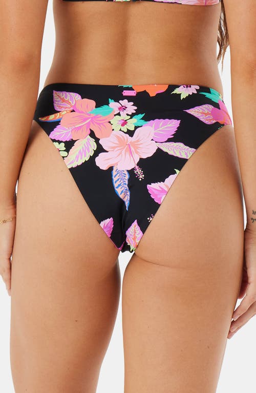 Roxy Wanderlust Bikini Bottoms In Black Multi