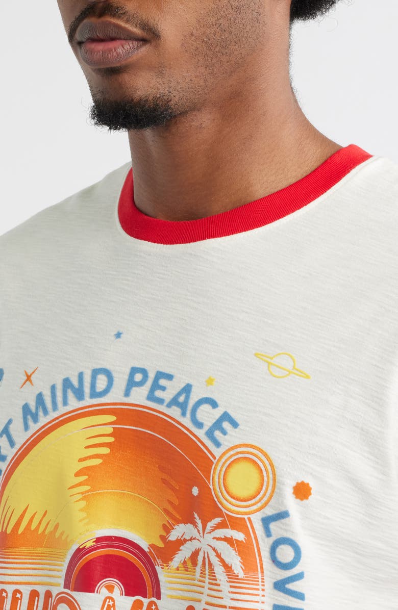 Billionaire Boys Club BB Record Ringer Graphic T-Shirt, Alternate, color, Gardenia