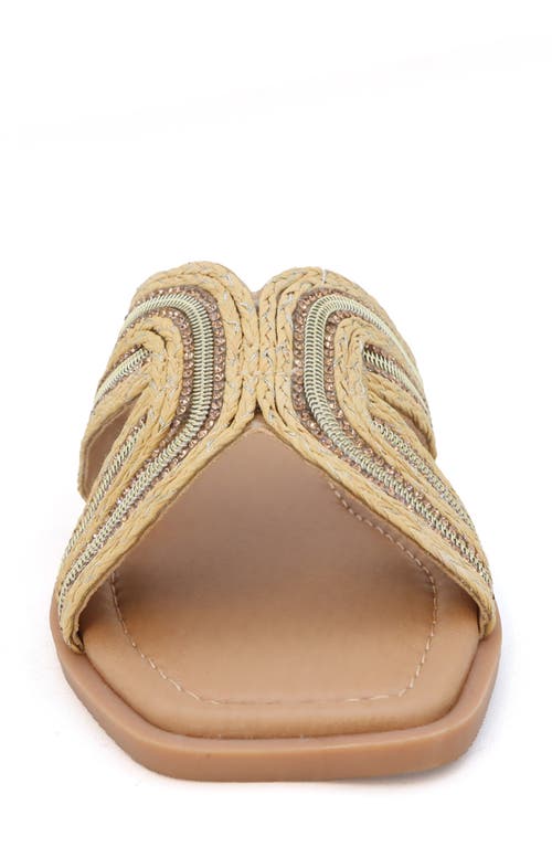 Yoki Suzana Slide Sandal In Natural/gold