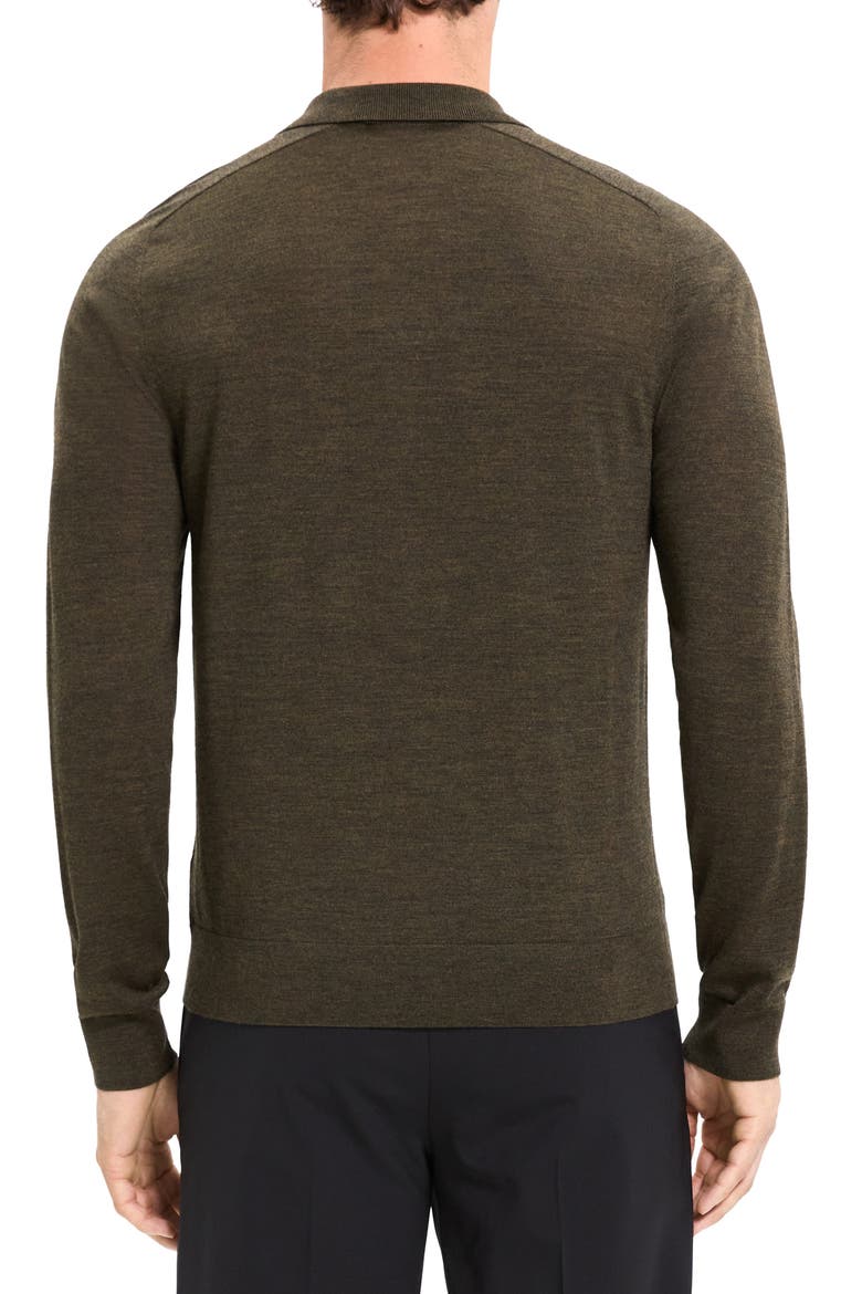 Regal Long Sleeve Wool Blend Polo, Alternate, color, HUNTER GREEN