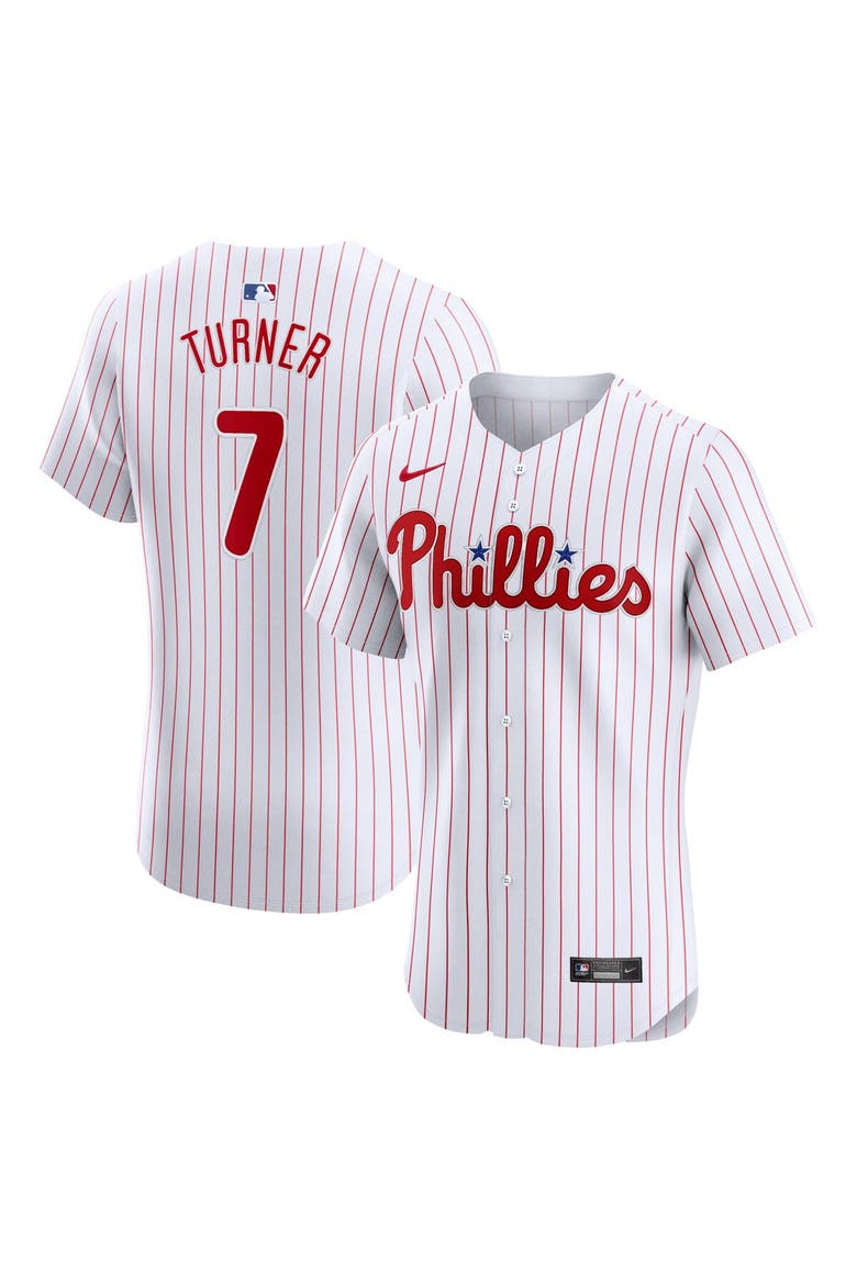Men's Nike Trea Turner White Philadelphia Phillies Home Elite Jersey, Main, color, White