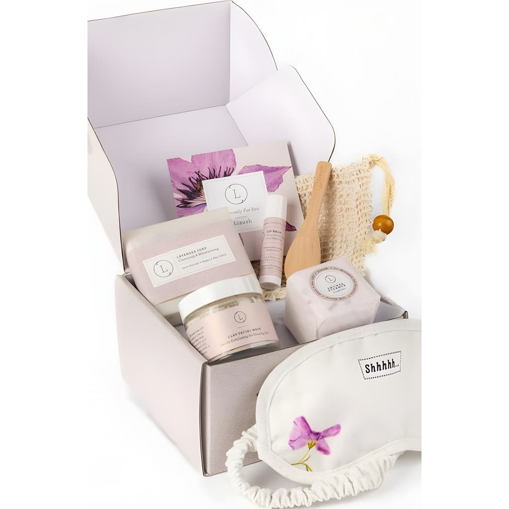 Lizush Lavender Bath & Body Set, Natural Skincare Appreciation Gift Box