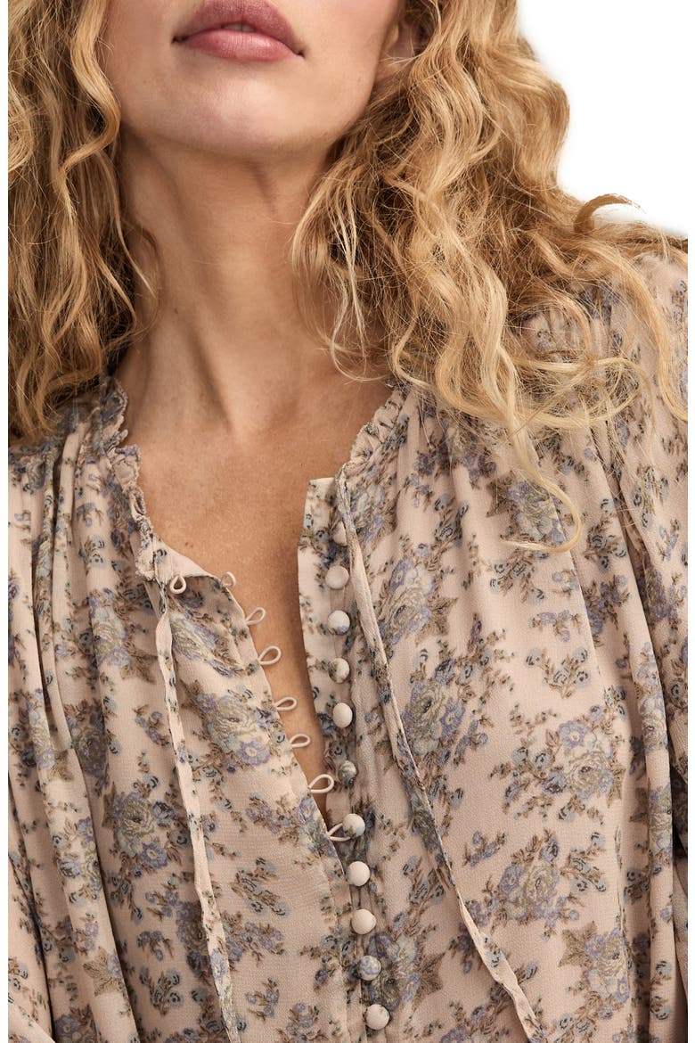 Floral Long Sleeve Dress, Alternate, color, LILAC FLORAL