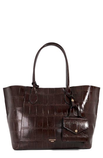 Dune London Dexterities Faux Leather Tote Bag In Brown