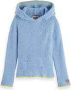 Scotch & Soda Kids' Textured Rib Knit Hoodie