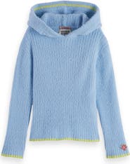Scotch & Soda Kids' Textured Rib Knit Hoodie