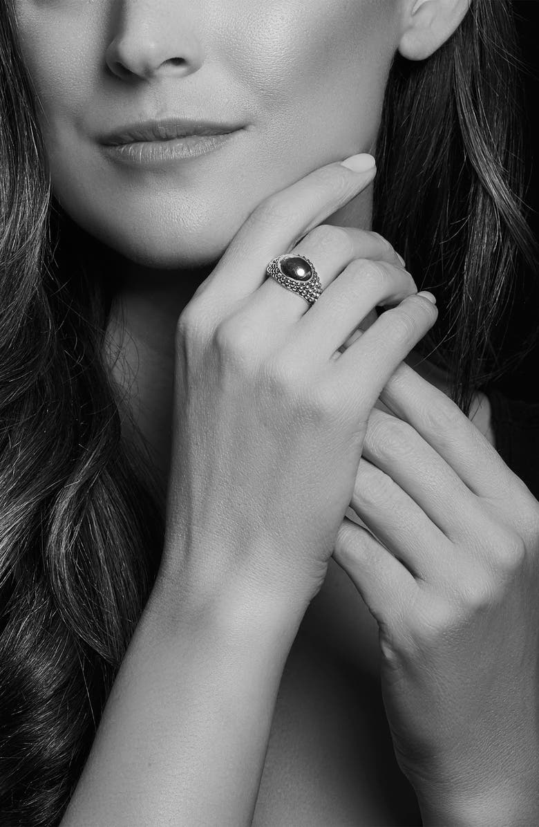 LAGOS High Bar Caviar Oval Ring, Alternate, color, 