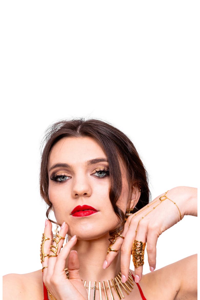 Elements Full Armour Ring, Alternate, color, Gold