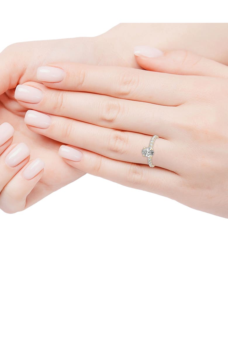 Bliss Diamond 1 1/2Ct Oval Diamond Engagement Ring 14k or Gold Lab Grown, Alternate, color, 