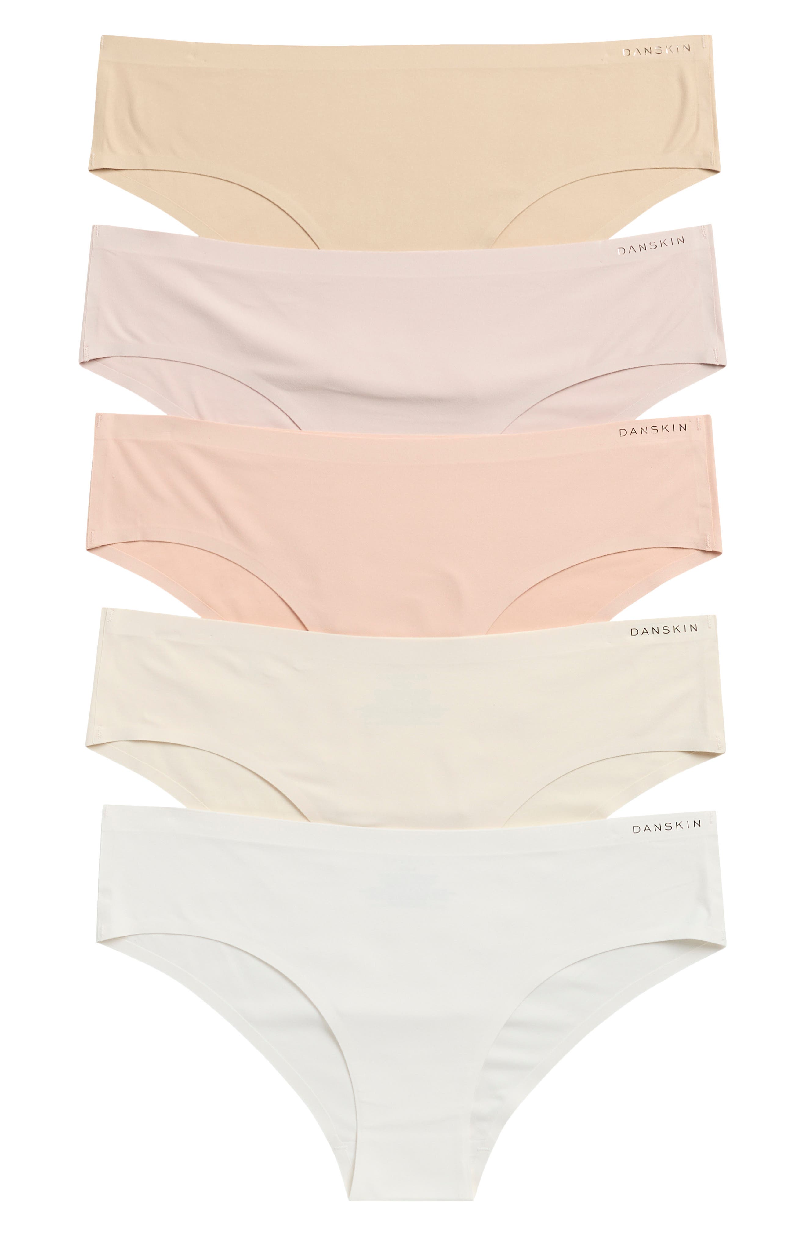 Danskin Set of 5 Assorted Cheeky Hipsters