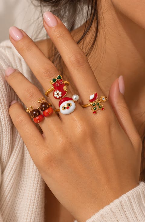 Holiday Set of 4 Rings