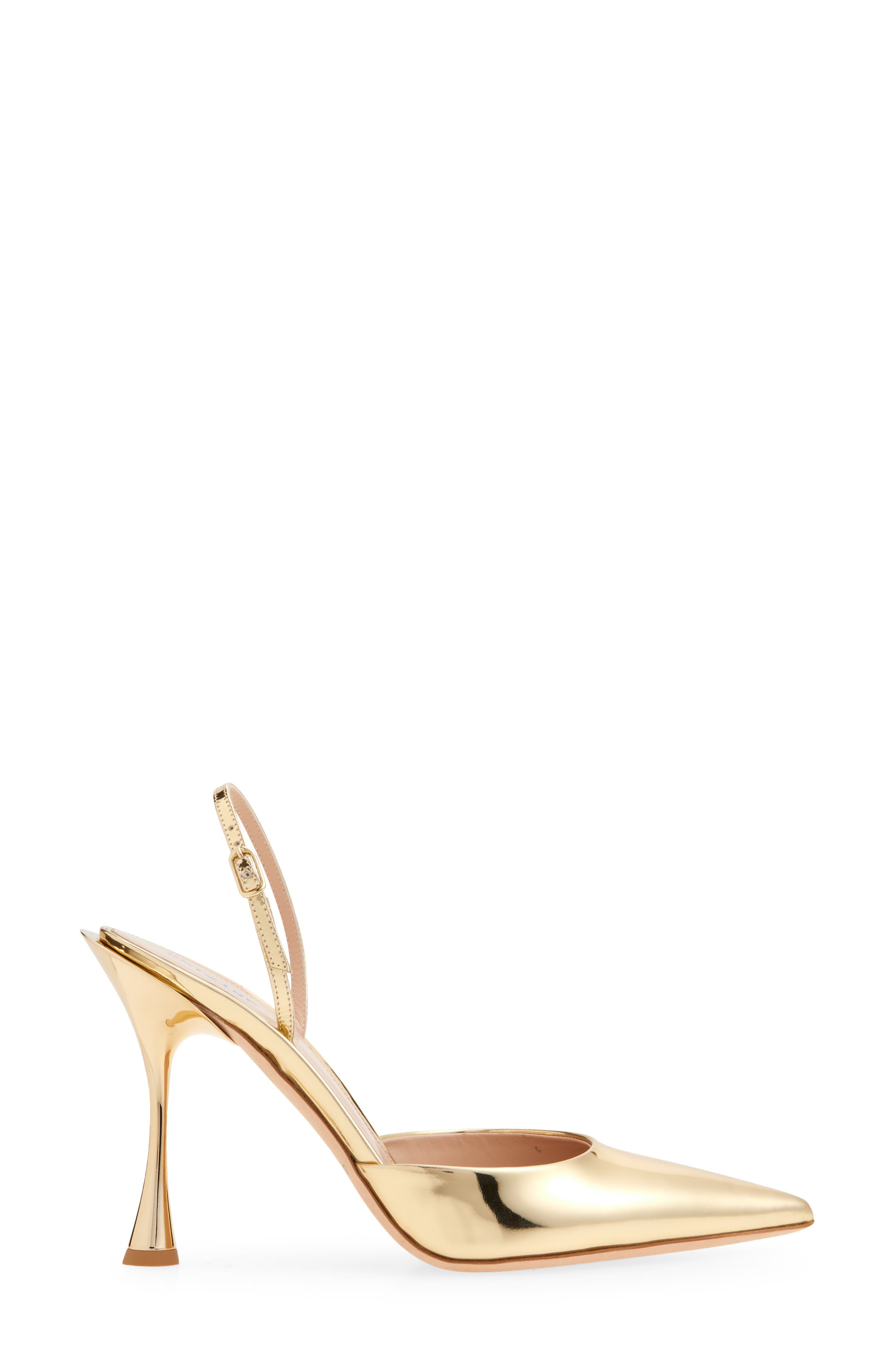 BETZÁBE Sofia Pointed Toe Slingback Pump, Alternate, color, Gold Mirror