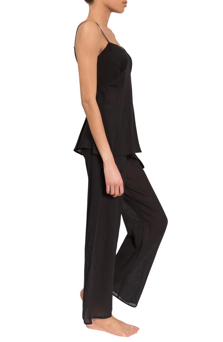 Everyday Ritual Lily Simone Pajamas, Alternate, color, Black